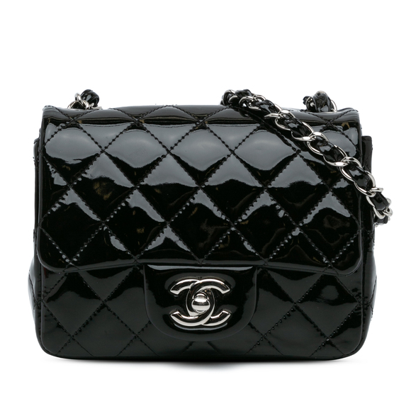 Pre-Loved Chanel Mini Square Classic Patent Single Flap - Picture 1 of 9